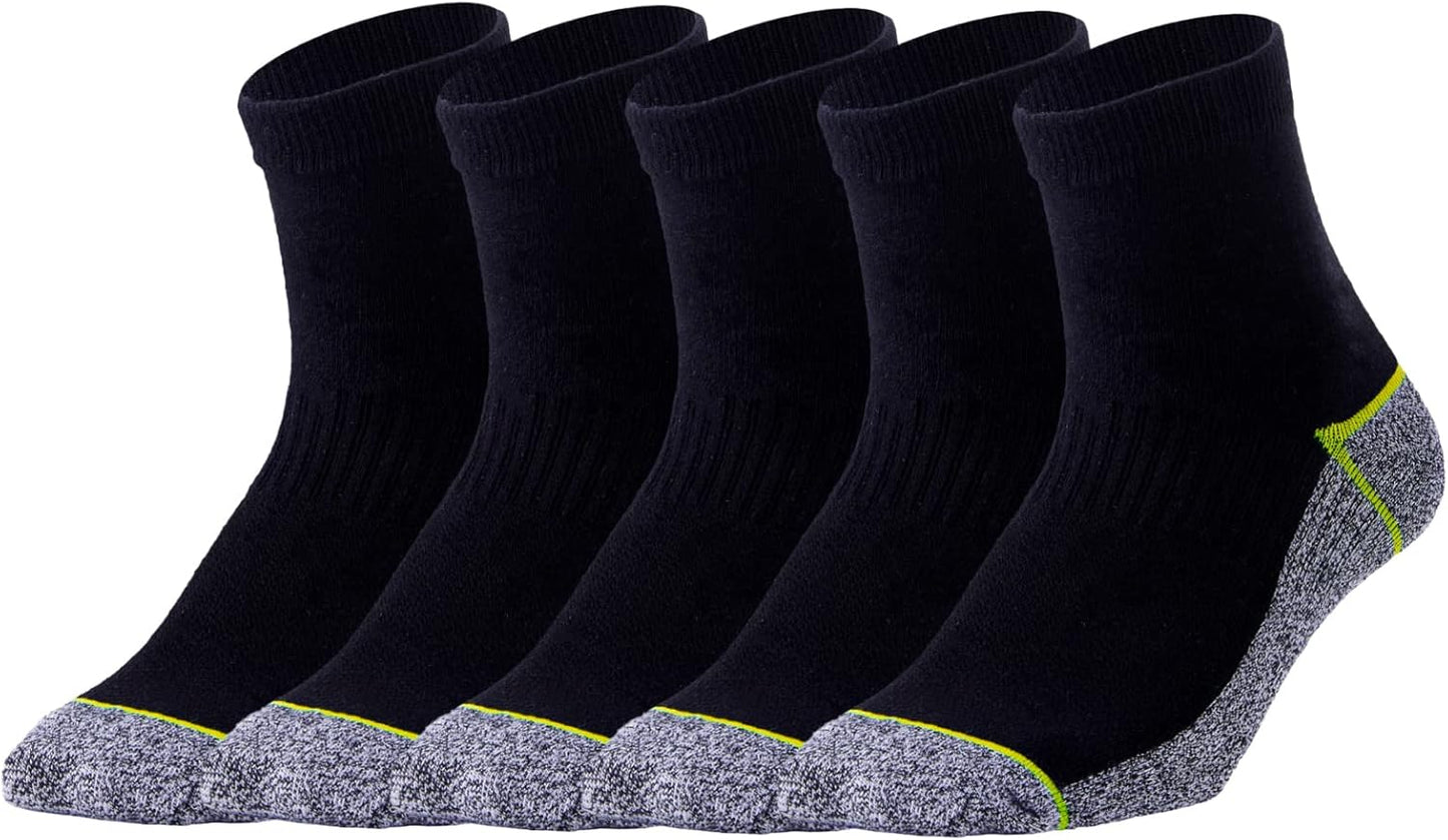 Copper Infused Athletic Ankle Quarter Socks for Mens and Womens 4/5 Pairs