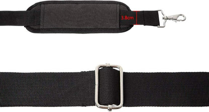 61" Replacement Shoulder Strap, Padded Long Duffel Bag Strap Universal Adjustable Shoulder Belt with Metal Hooks and Non-Slip Pad for Briefcase Pet Carrier Bag Tool Laptop Camera Bag